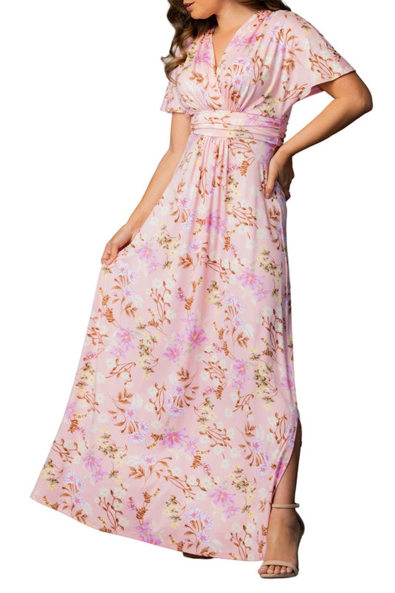 Vienna Maxi Dress, Alternate, color, Lively Peach Floral