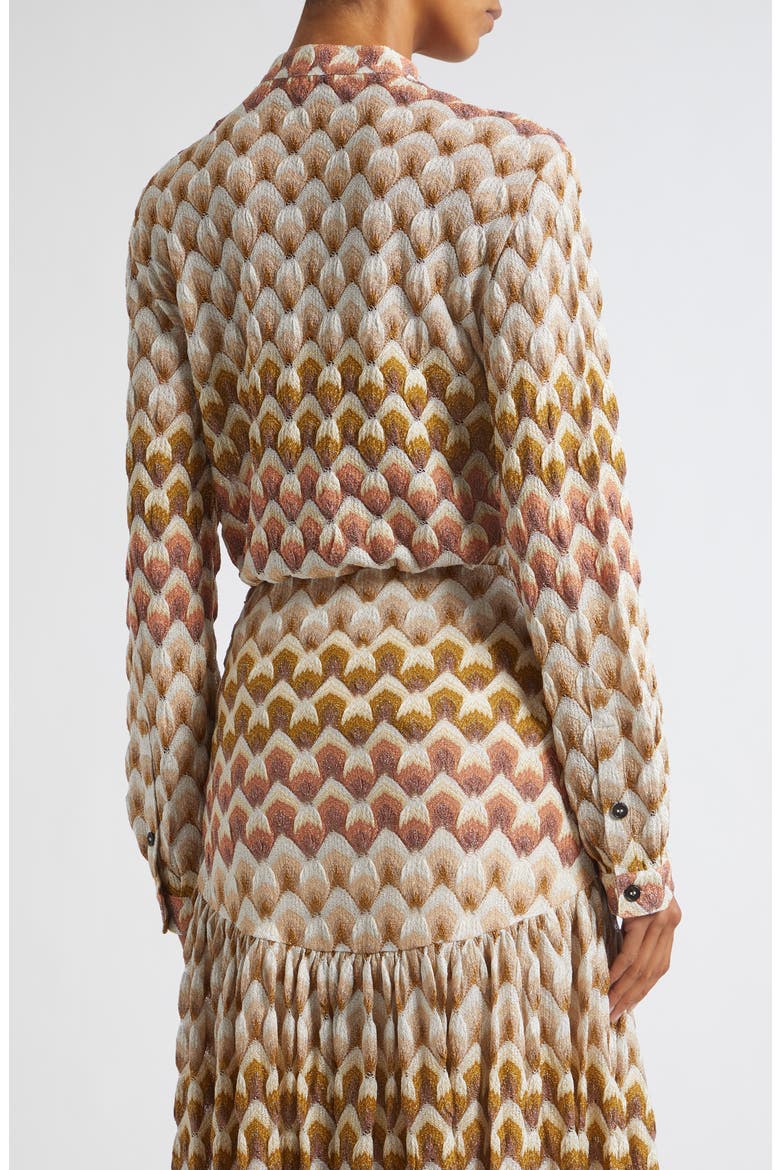 Metallic Button-Up Shirt, Alternate, color, S30GA