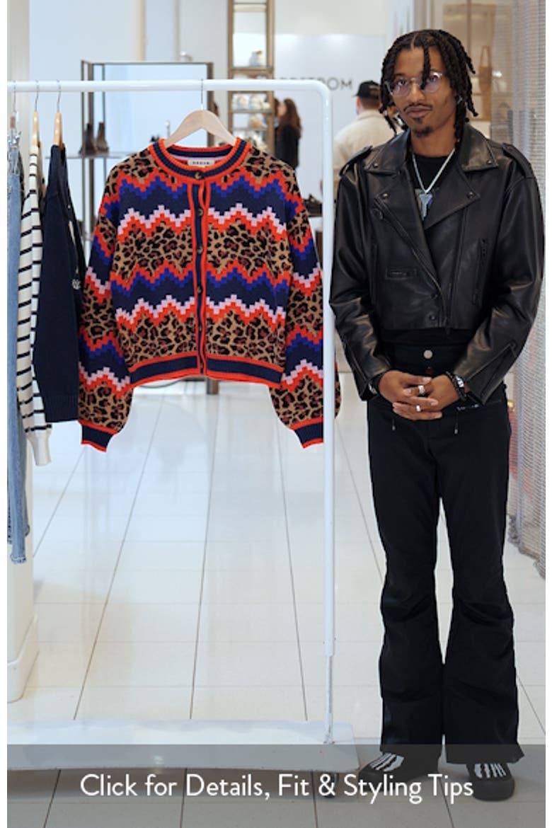 Boden Abi Mixed Print Jacquard Cardigan (Women) | Nordstrom