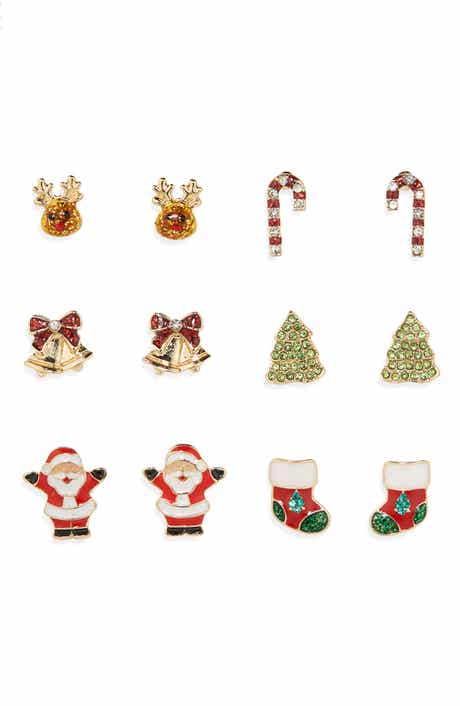 Leith 6-Pack Assorted Holiday Stud Earrings