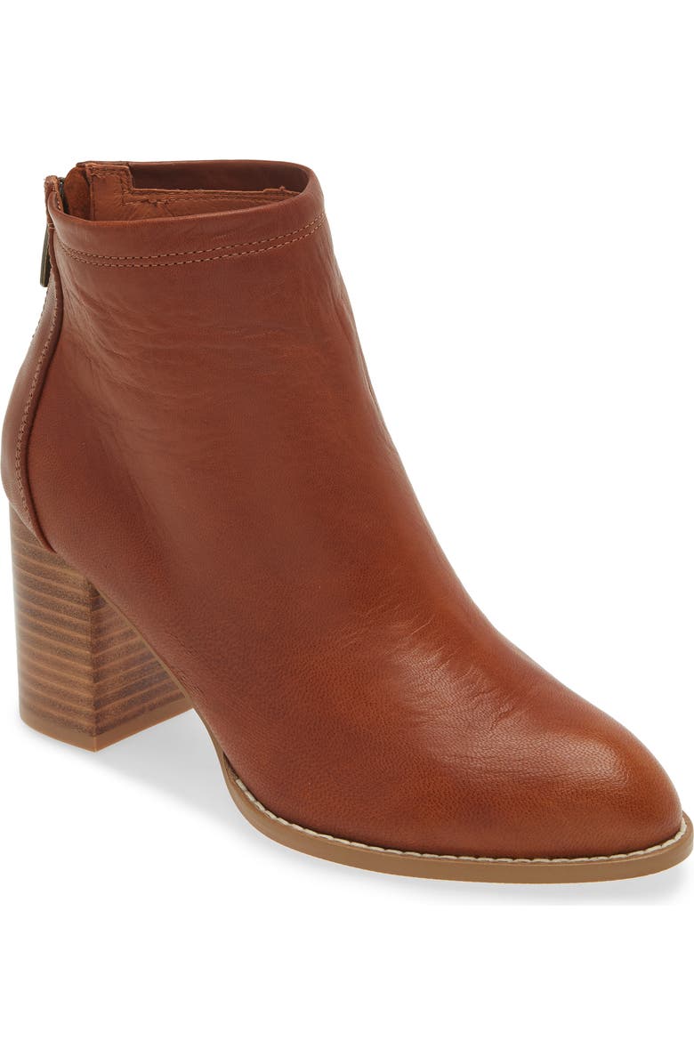 Chocolat Blu Alanna Bootie, Main, color, Brown Leather