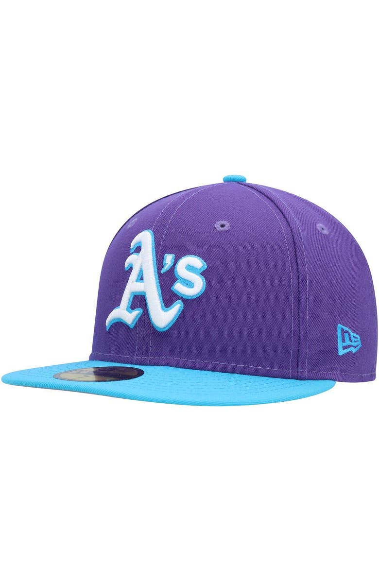 New Era Men's New Era Purple Oakland Athletics Vice 59FIFTY Fitted Hat, Alternate, color, Purple