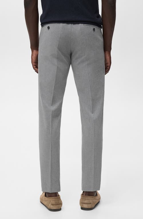 Mango Bologna Slim Fit Stretch Pants In Gray