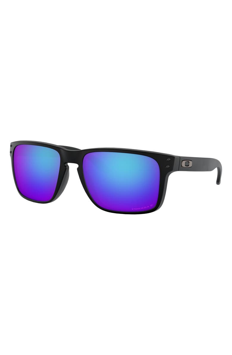 Oakley Holbrook XL 59mm Polarized Sunglasses, Alternate, color, Matte Black/ Prizm Sapphire