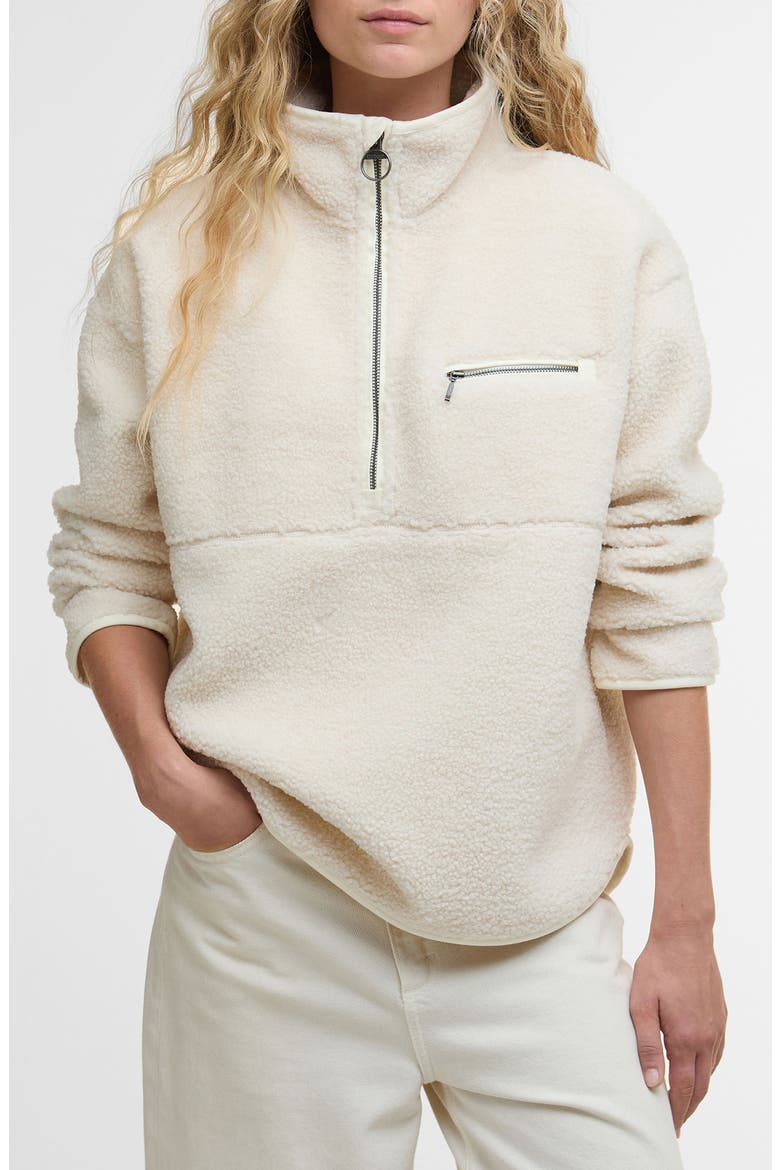 Mersea Half Zip Fleece Overlayer, Main, color, NATURAL