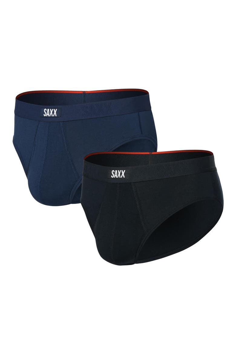 Assorted 2-Pack Vibe Xtra Soft Comfort Briefs, Main, color, BLACK/ NAVY