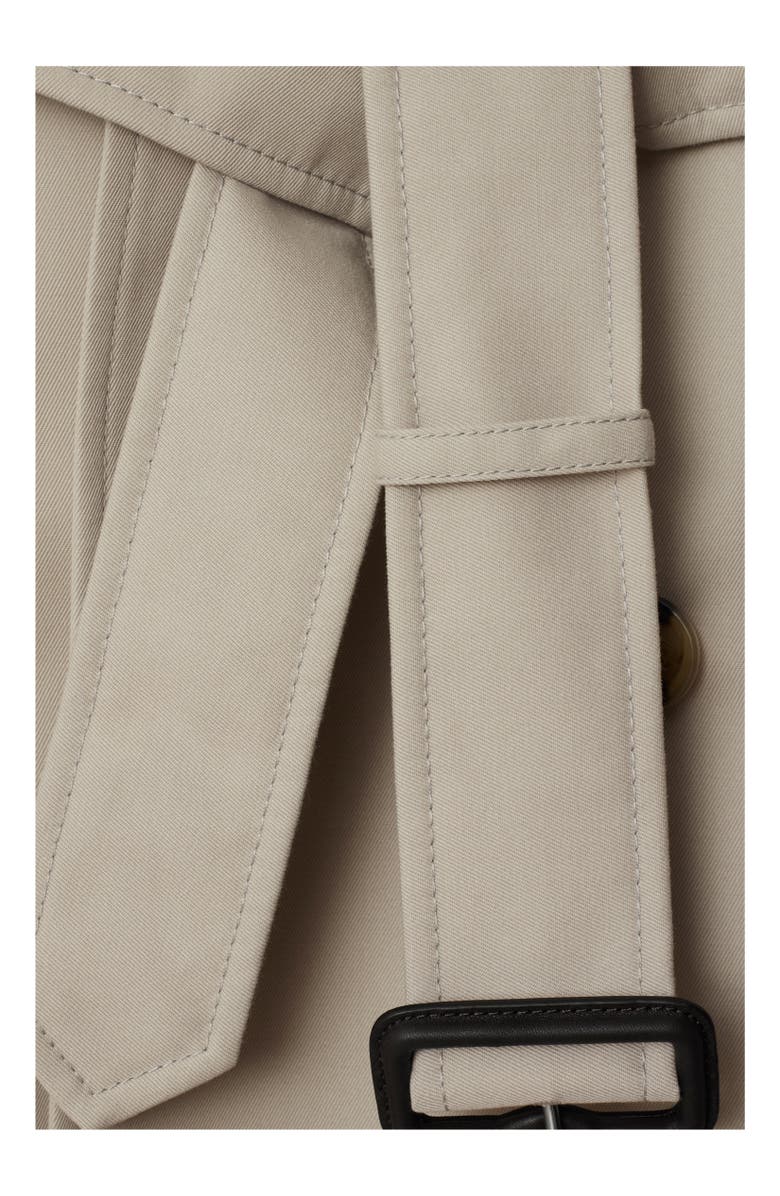 Burberry Long Cotton Blend Trench Coat, Alternate, color, 
