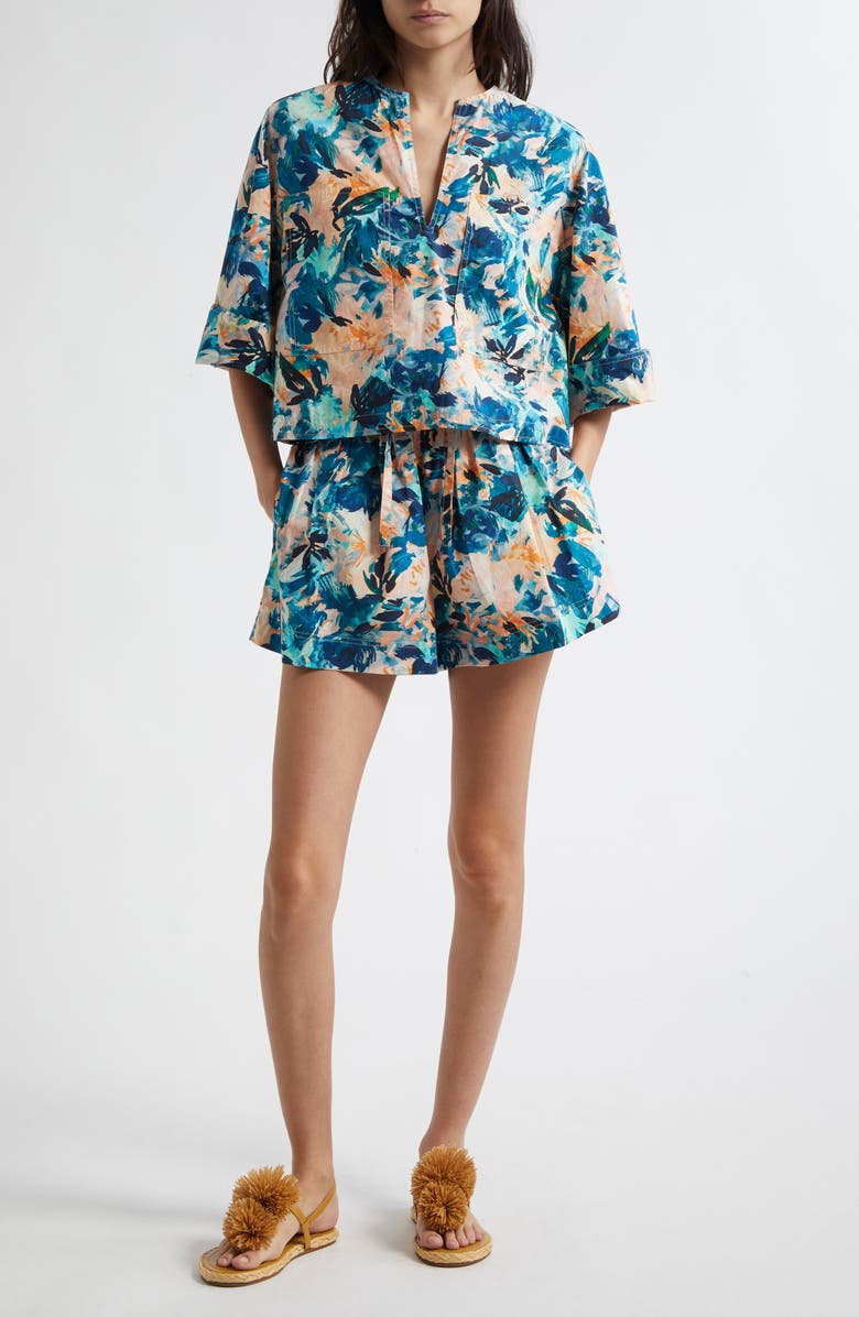 Ulla Johnson Suri Floral Cotton Top, Alternate, color,