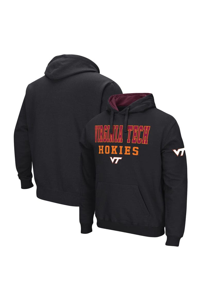 Men's Colosseum Black Virginia Tech Hokies Sunrise Pullover Hoodie, Main, color, Black