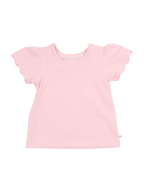 Baby Girls Short Sleeve Scallop Tee