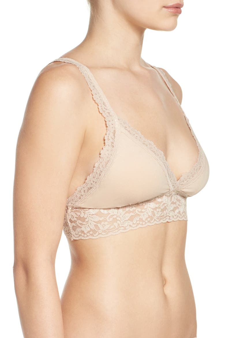 Stretch Cotton Bralette, Alternate, color, CHAI