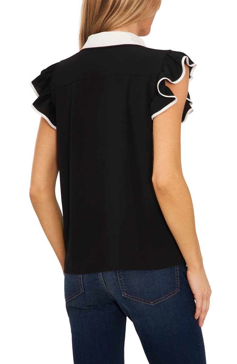 CeCe Flutter Sleeve Blouse, Alternate, color,