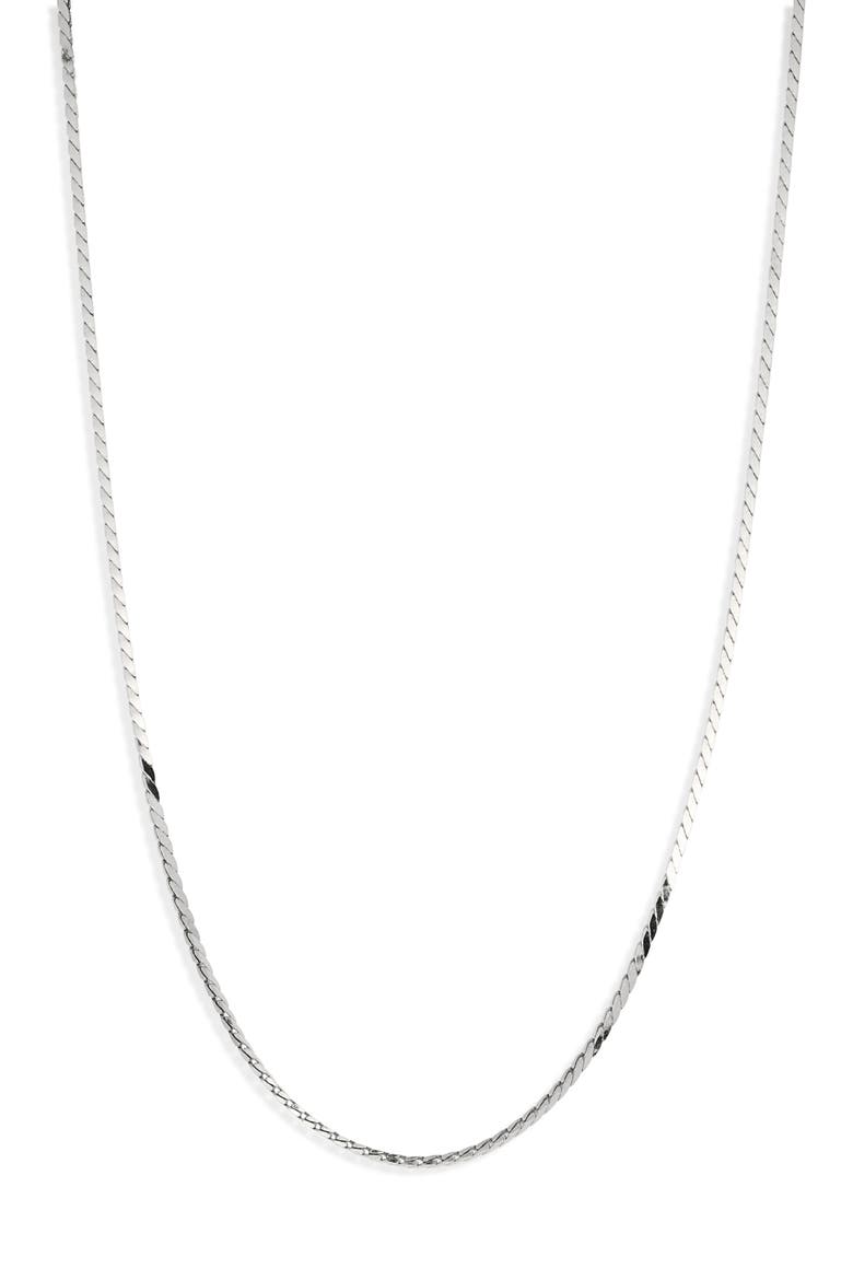 Bowie Chain Necklace, Main, color, SILVER