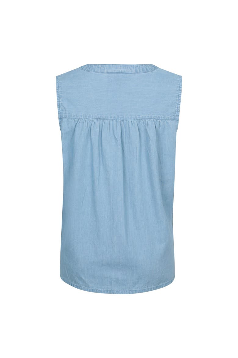 Tuscany Chambray Sleeveless Shirt, Alternate, color, Light Blue