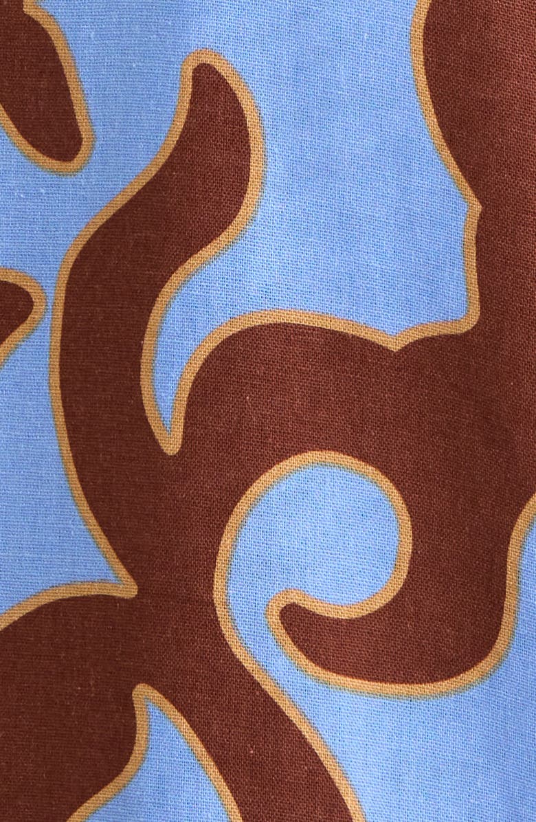 SUGARLIPS Briley Abstract Print Mizie Open Back Dress, Alternate, color, Brown-Blu