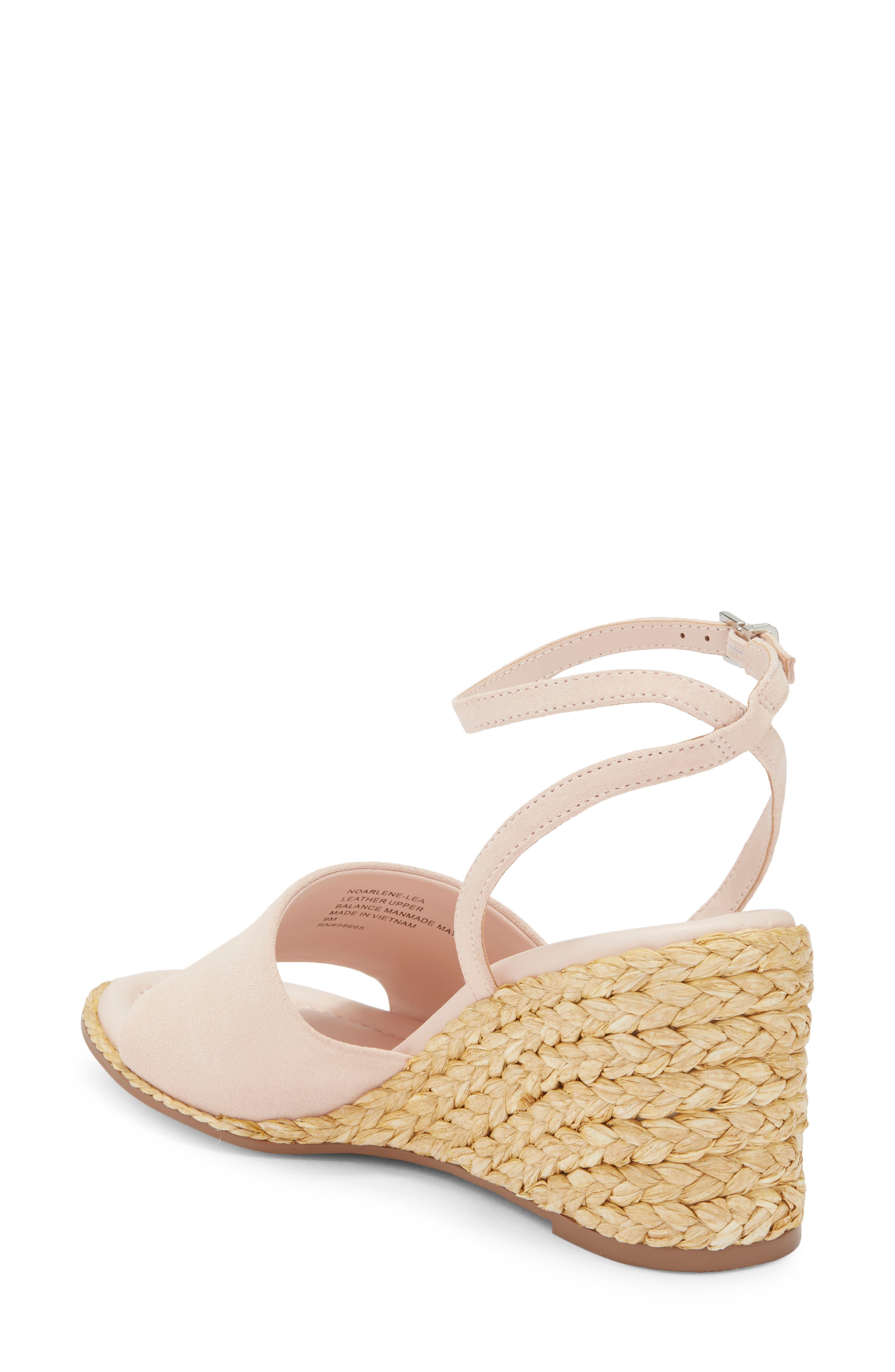 Arlene Ankle Strap Wedge Sandal, Alternate, color, BEIGE ROSE
