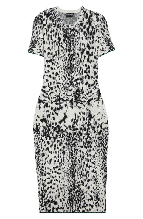 Lynx Jacquard Midi Dress