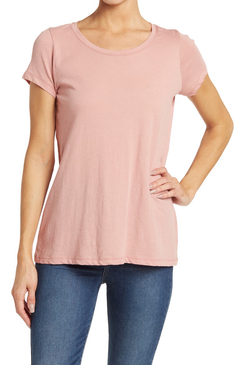 Vintage Jersey Crew Neck T-Shirt, Main, color, CLAY
