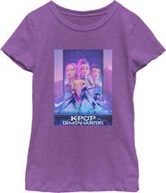 KPop Demon Hunters Girl's KPop Demon Hunters HUNTR/X World Tour Poster  Graphic T-Shirt