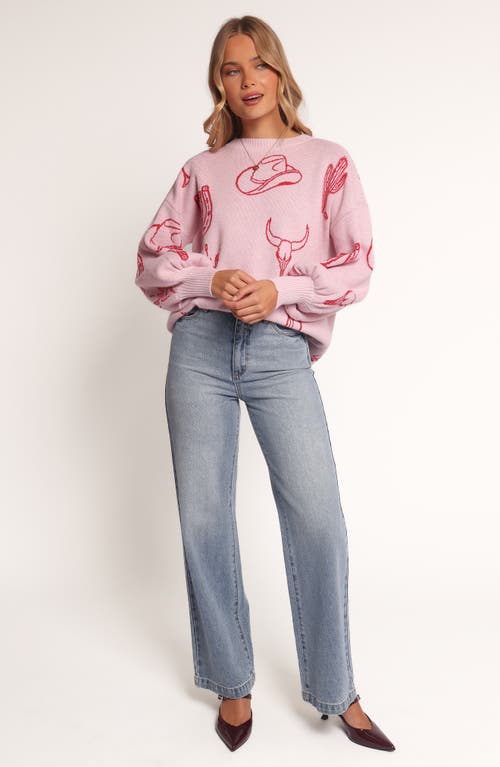Petal And Pup Petal & Pup Jax Western Sweater In Pink