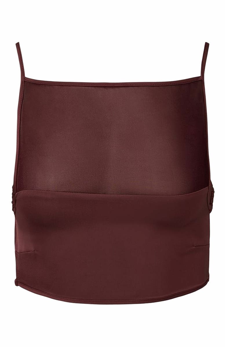WeWoreWhat Square Neck Cami Top, Main, color, Merlot