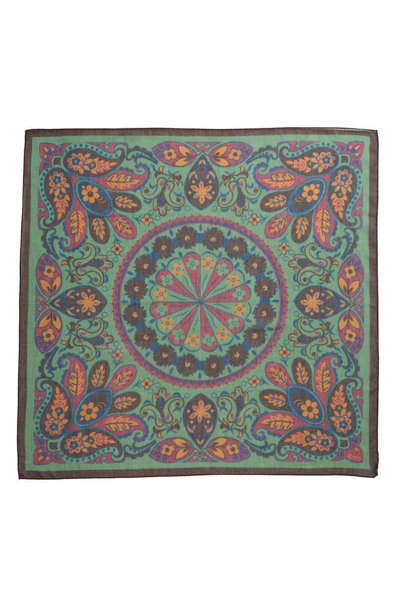 Drake's Folk Flower Cotton Bandana, Alternate, color, 