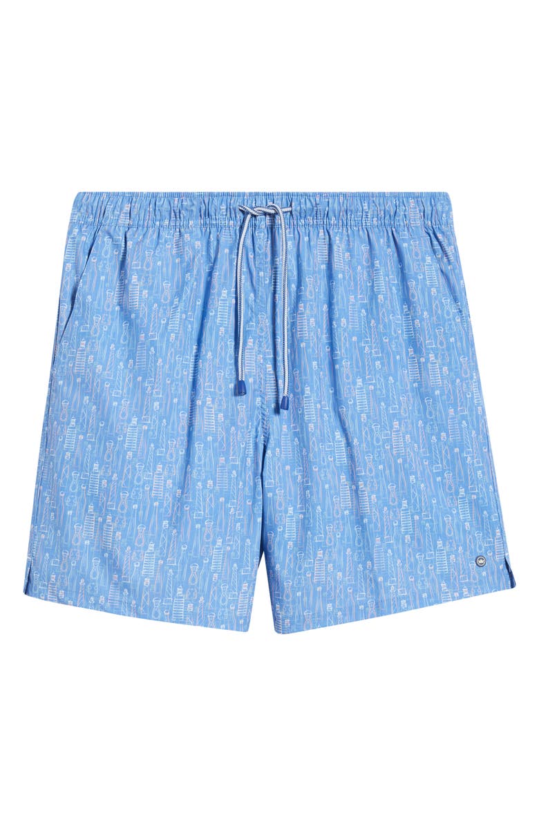 Peter Millar Tequila Seas Swim Trunks, Alternate, color, Dusk Blue