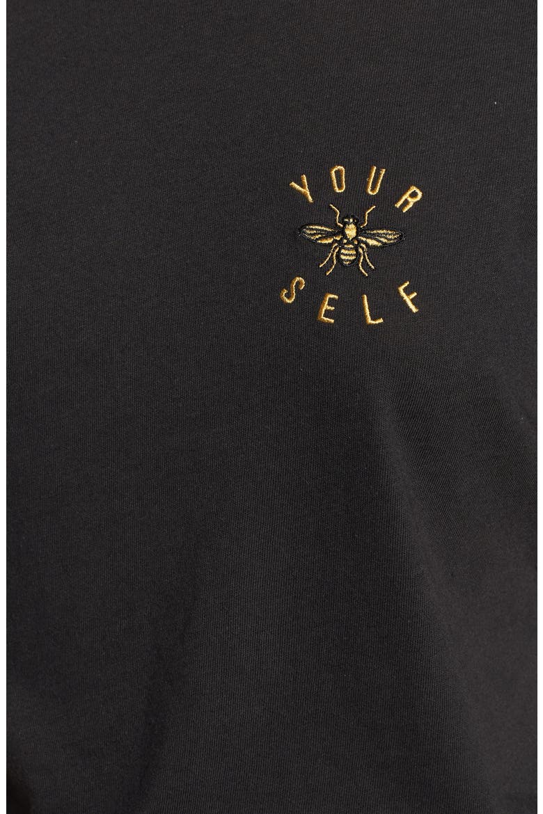 Bee Yourself Slouched Tee, Alternate, color, BLACK