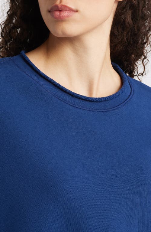Frank & Eileen Anna Long Sleeve Capelet Sweatshirt In Blue