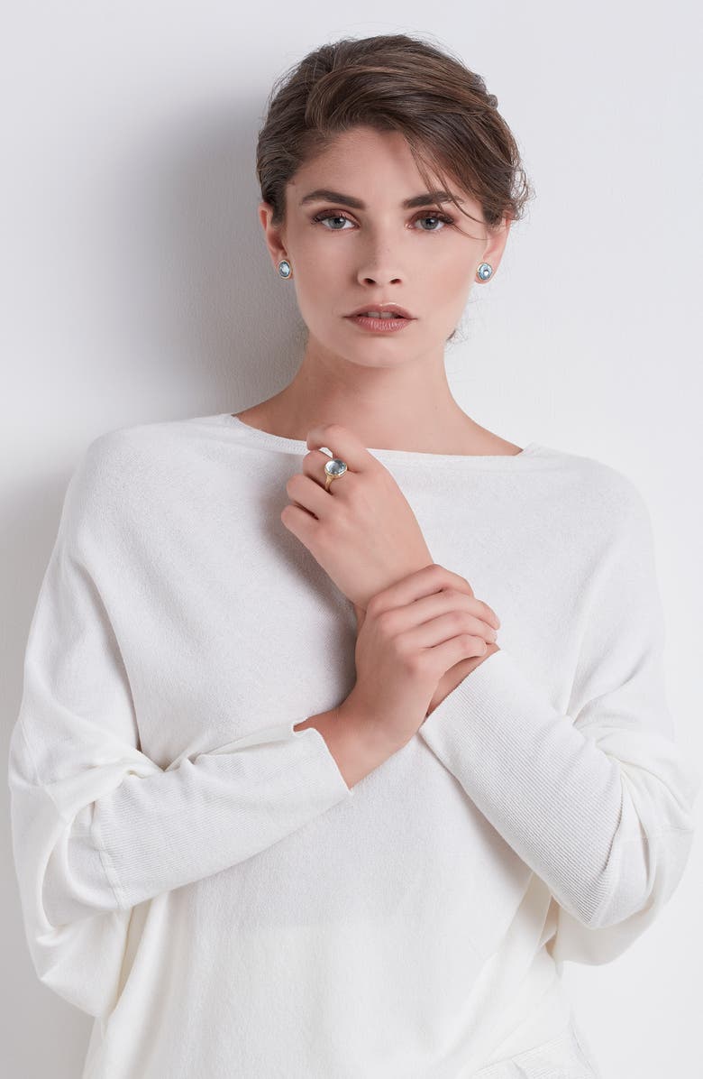 Marco Bicego Jaipur Blue Topaz Stud Earrings, Alternate, color, 