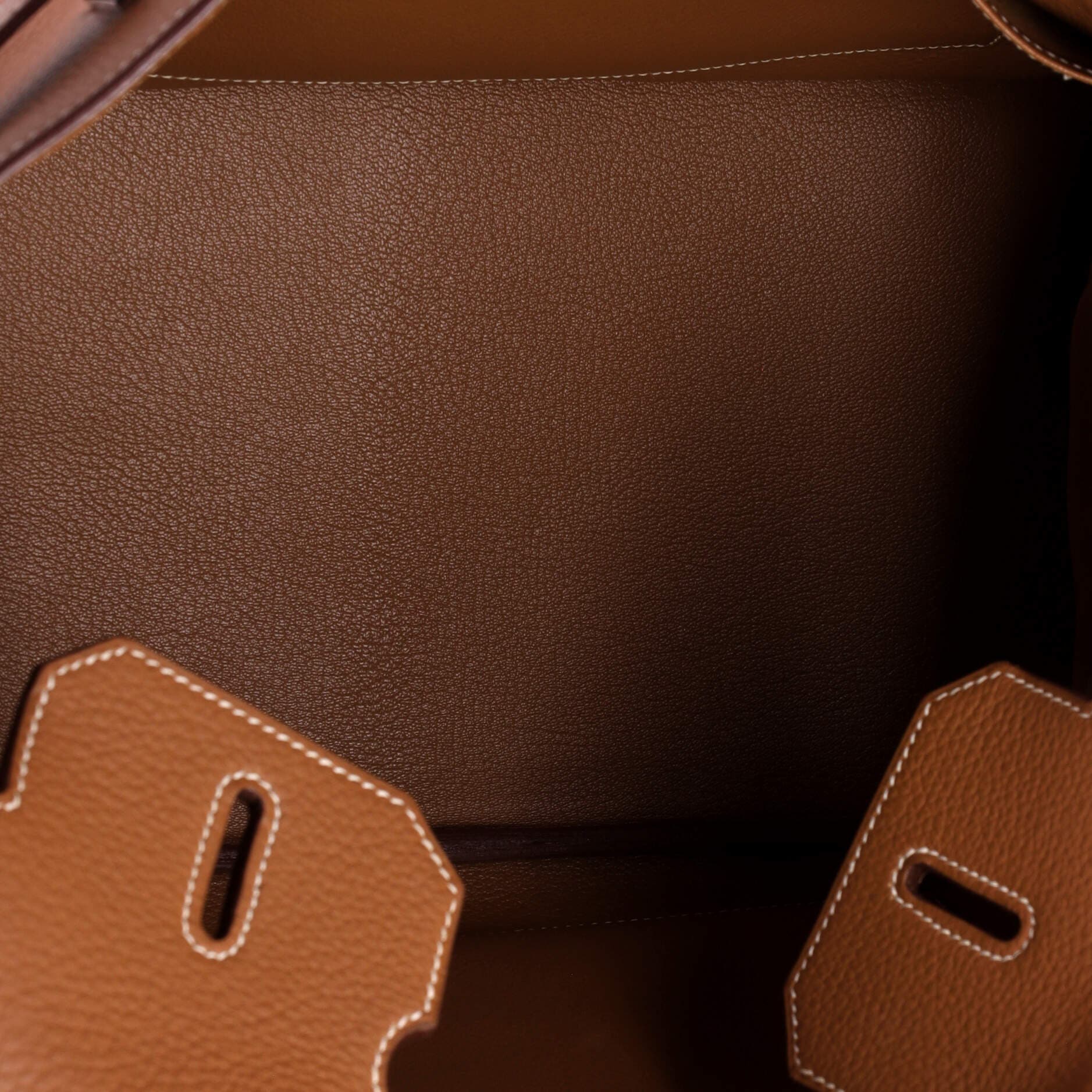 Pre-Owned Hermes Birkin Handbag Brown Togo with Palladium Hardware 35, Alternate, color, Gold