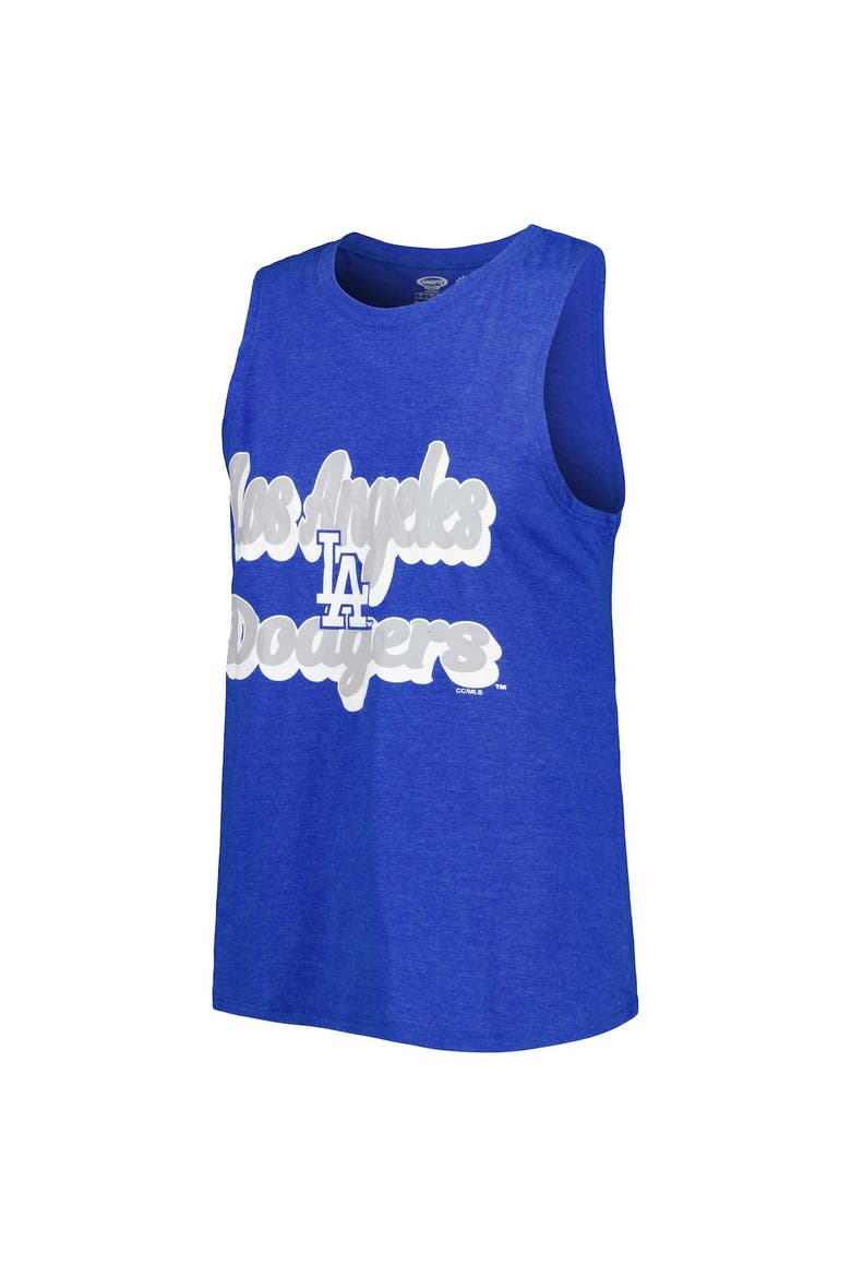 Women's Concepts Sport Gray/Royal Los Angeles Dodgers Wordmark Meter Muscle Tank Top & Pants Sleep Set, Alternate, color, Gray