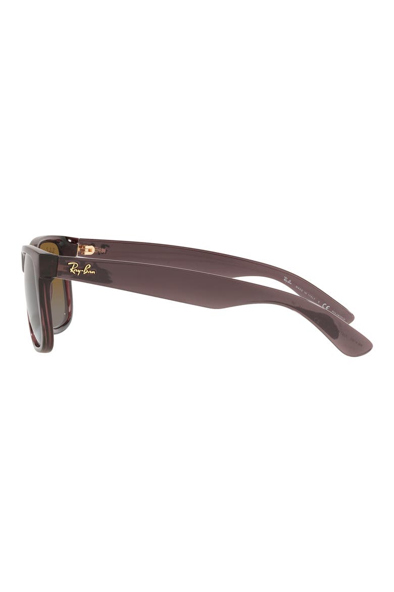 Justin 51mm Polarized Square Sunglasses, Alternate, color, BROWN GRAD