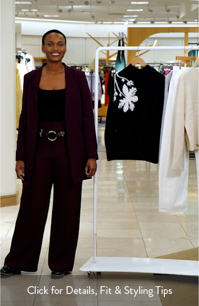 Floral Mock Neck Sweater, sales video thumbnail