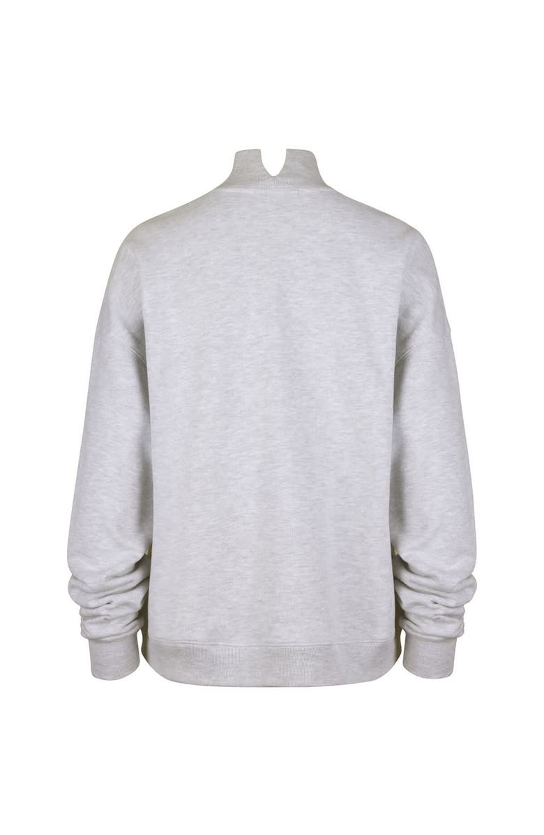 '47 Women's '47 Heather Gray New York Jets Vantage Mock Neck Pullover Sweatshirt, Alternate, color, Heather Gray