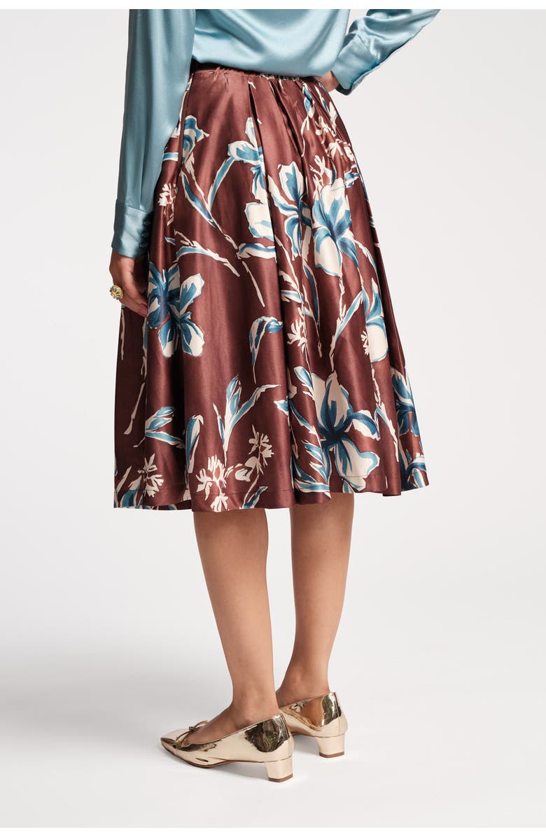 Frances Valentine Shelley Skirt Lucky Devil Blue Iris Poly Tafetta, Alternate, color, 