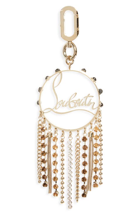 Crystal Fringe Logo Bag Charm