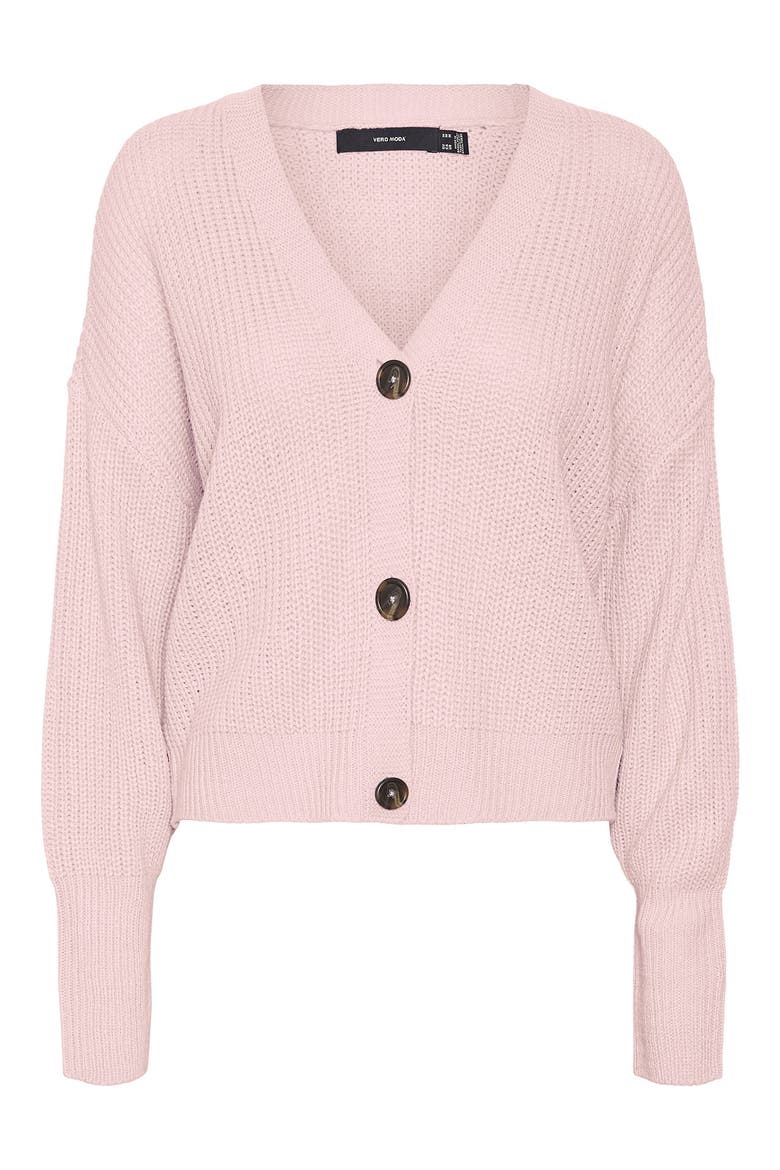 Lea V-Neck Cardigan, Alternate, color, PARFAIT PINK