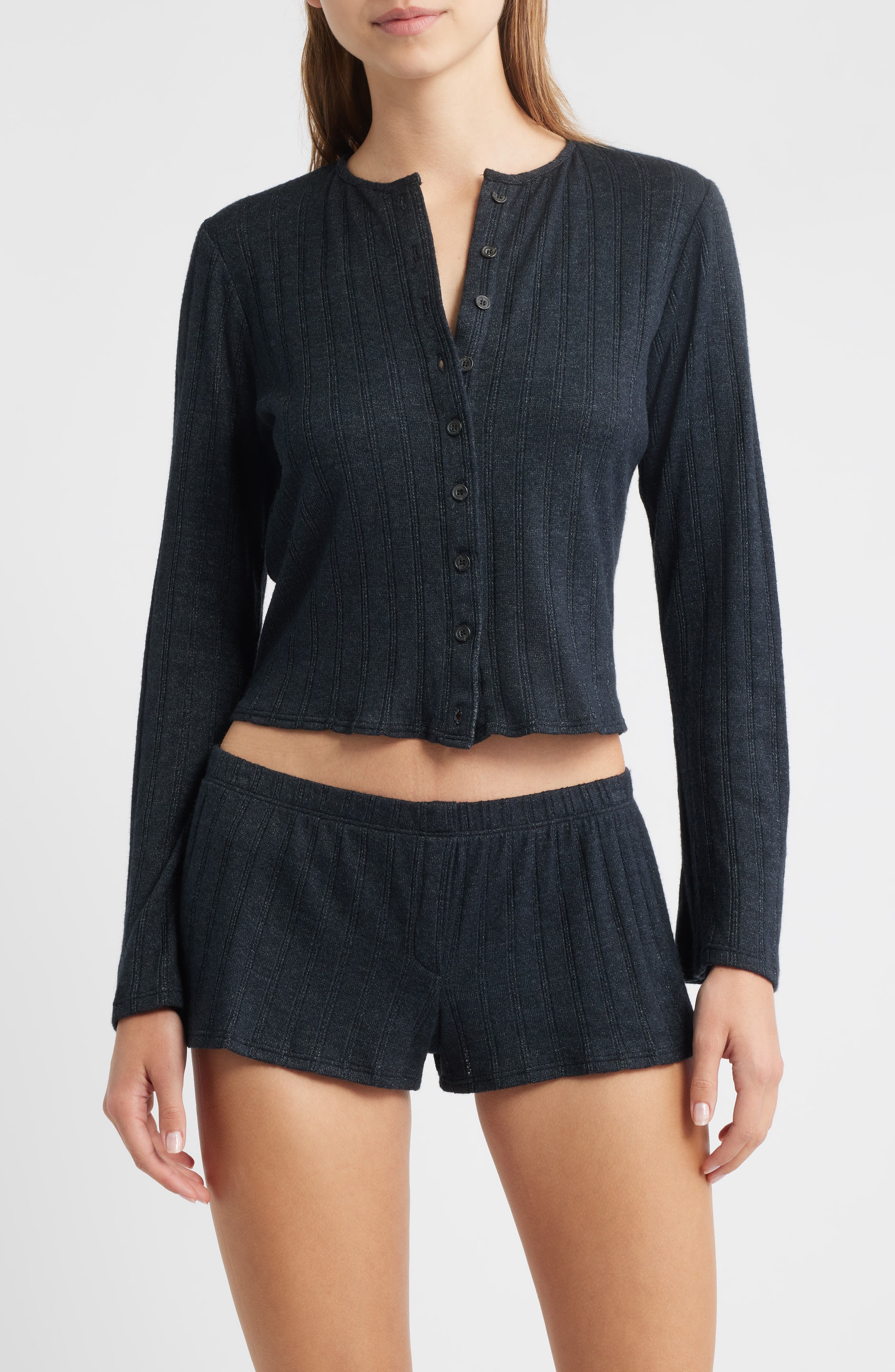 Bella Venice The Jackie Rib Cashmere Blend Cardigan