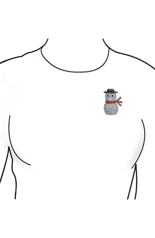 Bling Jewelry Snowman Pin In Metallic