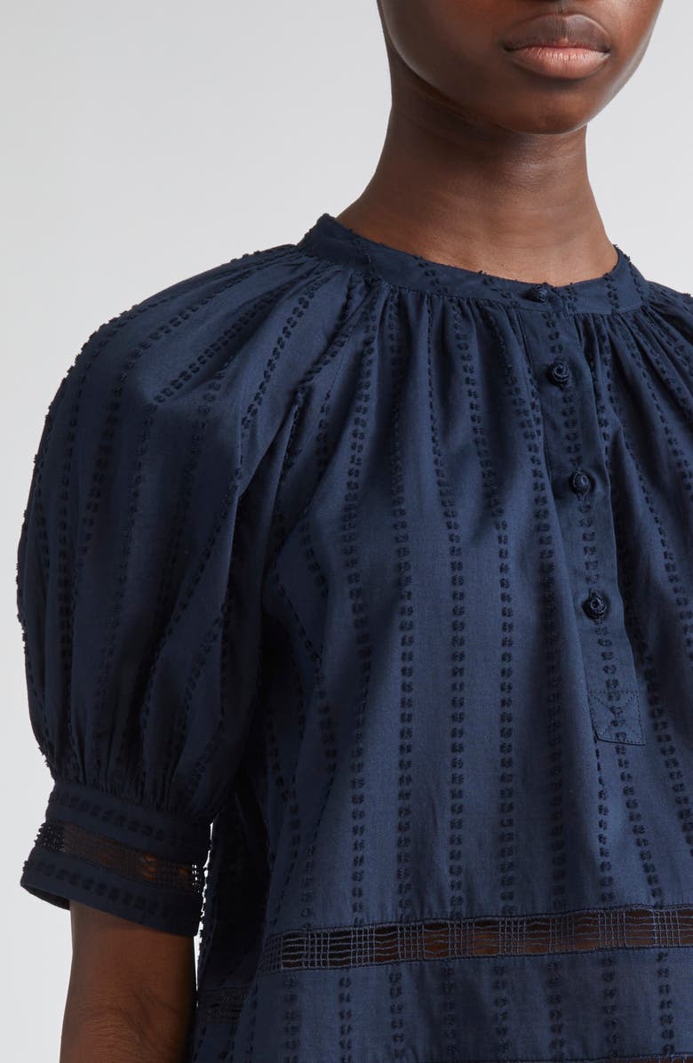 Ulla Johnson Faye Puff Sleeve Top, Alternate, color, Midnight