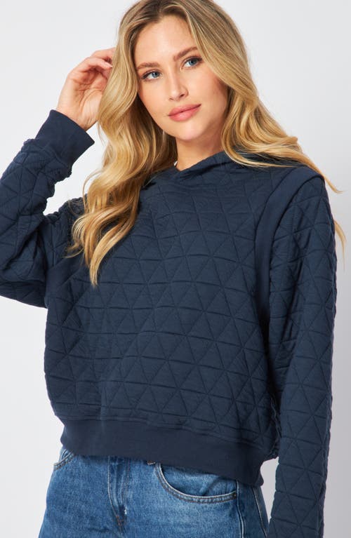 Bluegrey Women's Tactile Dreams Quilted Hoodie In Navy
