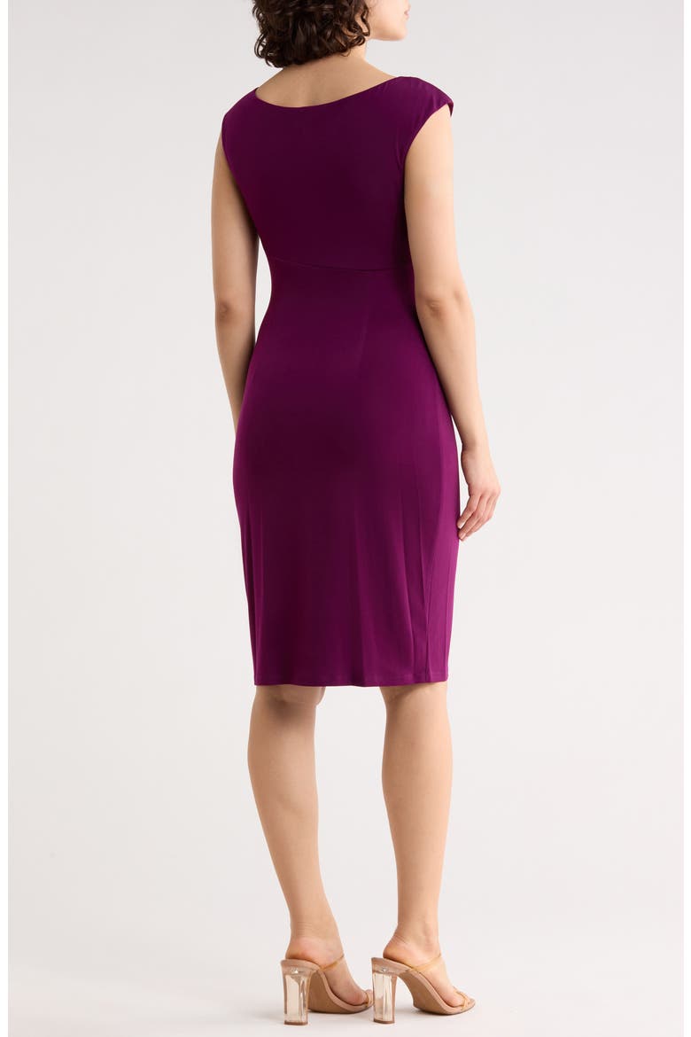Ity Trim Detail Sheath Dress, Alternate, color, DARK PLUM