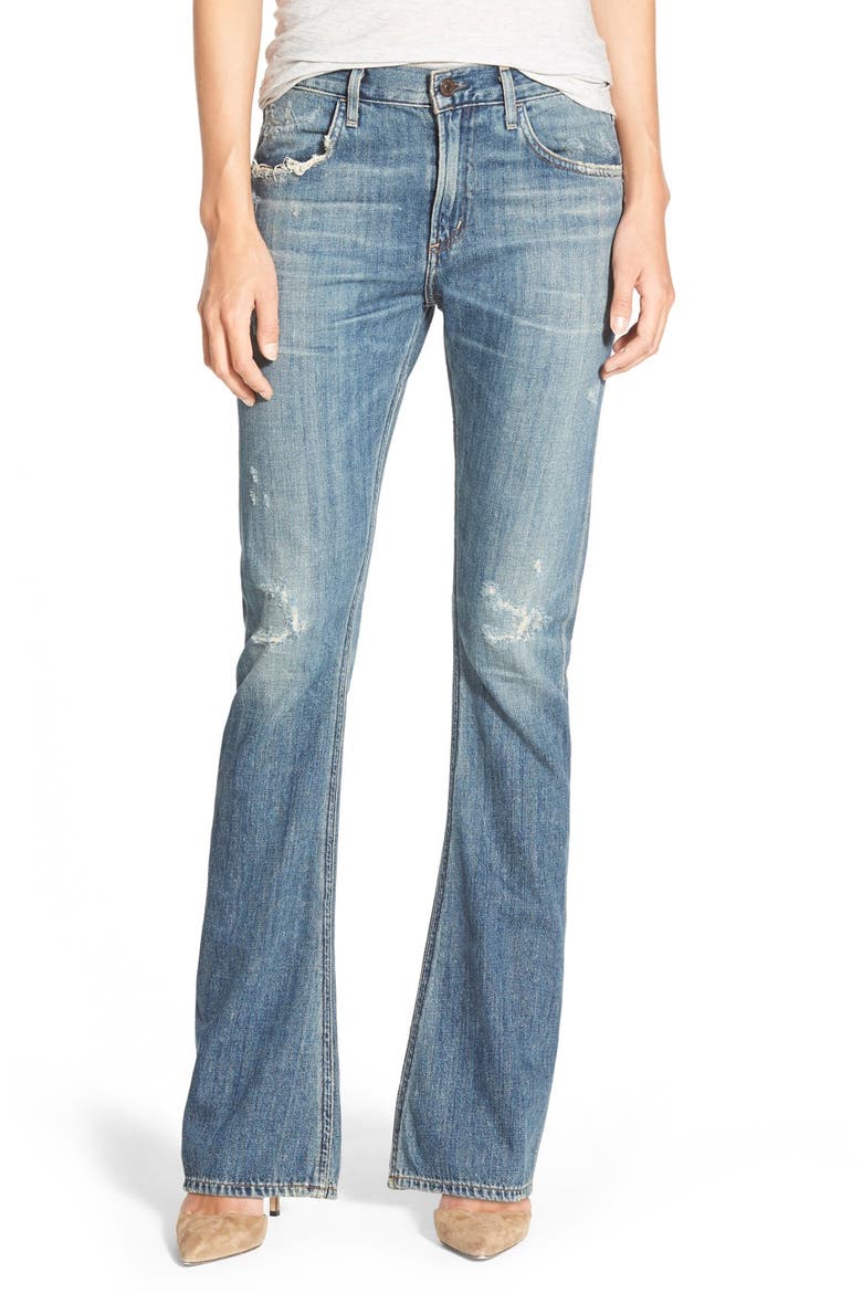 'Sasha' Destroyed Flare Jeans, Main, color, FREEMONT