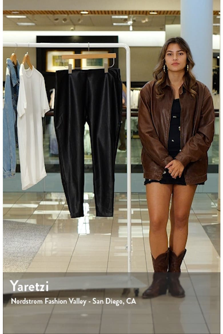 Stretch Faux Leather Skinny Pants video