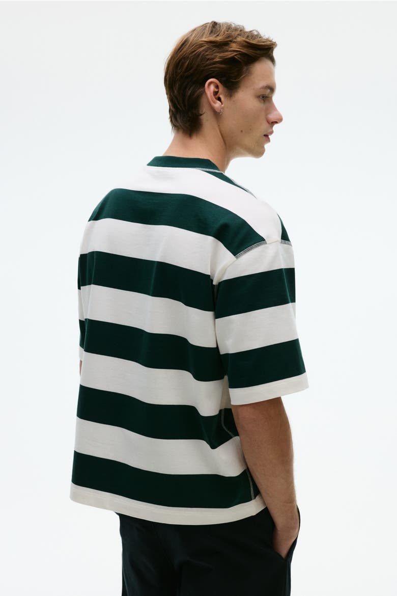 Oversized Fit T-shirt, Alternate, color, Dark green/striped