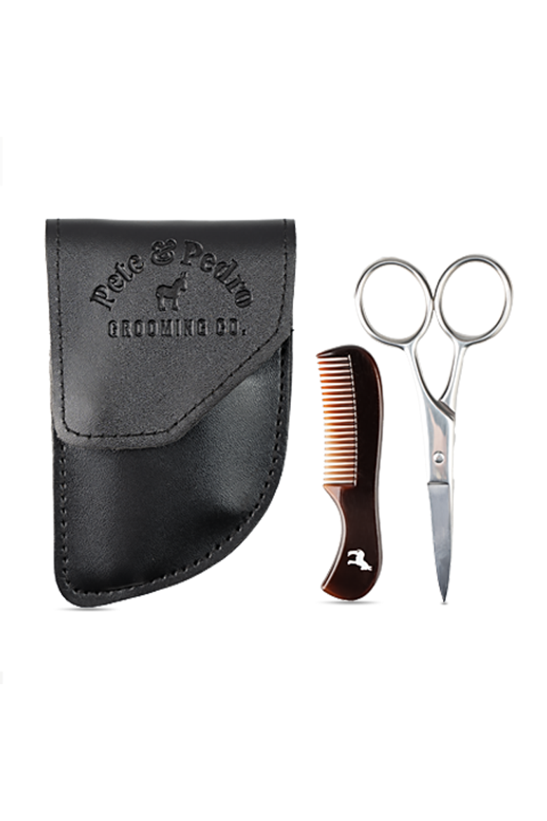 Beard Care Comb & Scissors Kit, Alternate, color, None