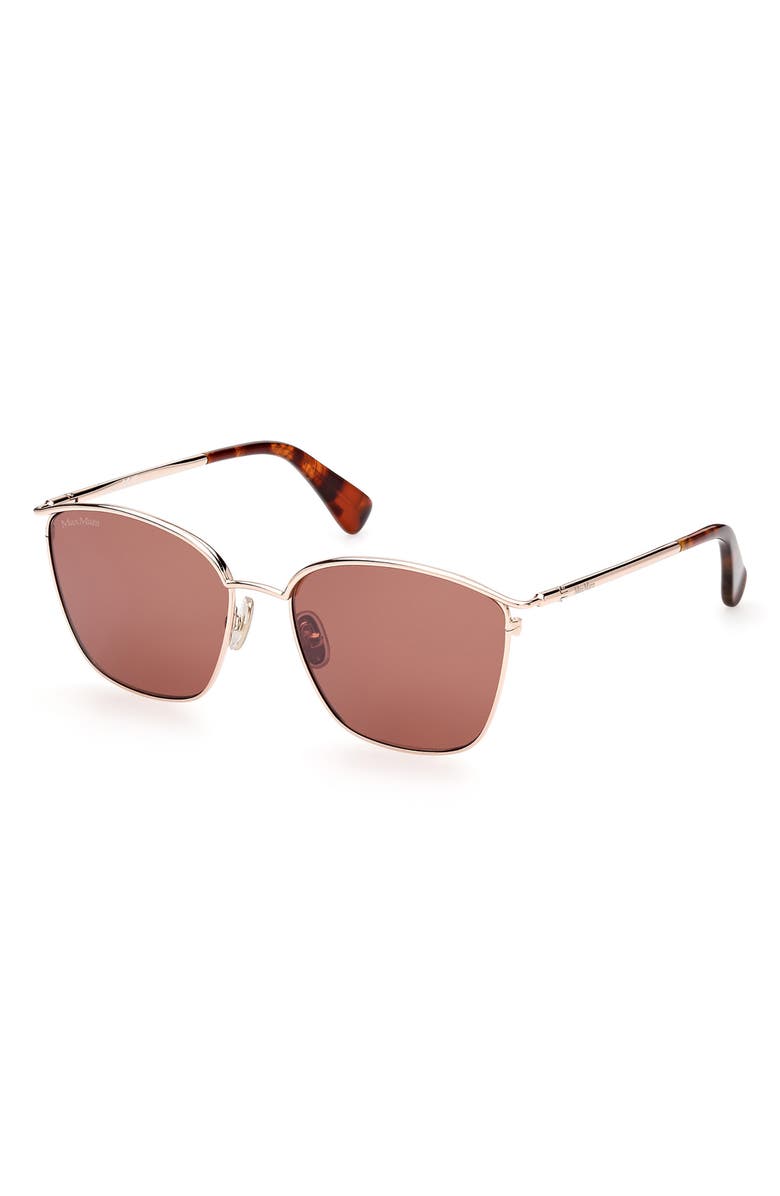 Max Mara 55mm Aviator Sunglasses, Alternate, color, 