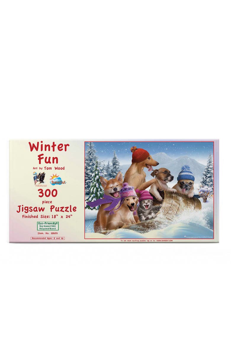 Sunsout Winter Fun 300 piece Jigsaw Puzzle for Adults, Alternate, color, Multicolor