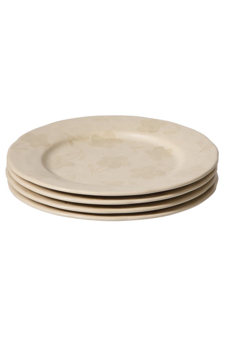 Porto Petals 10.8 Inch Dinner Plates Set of 4, Alternate, color, Lilly Cream